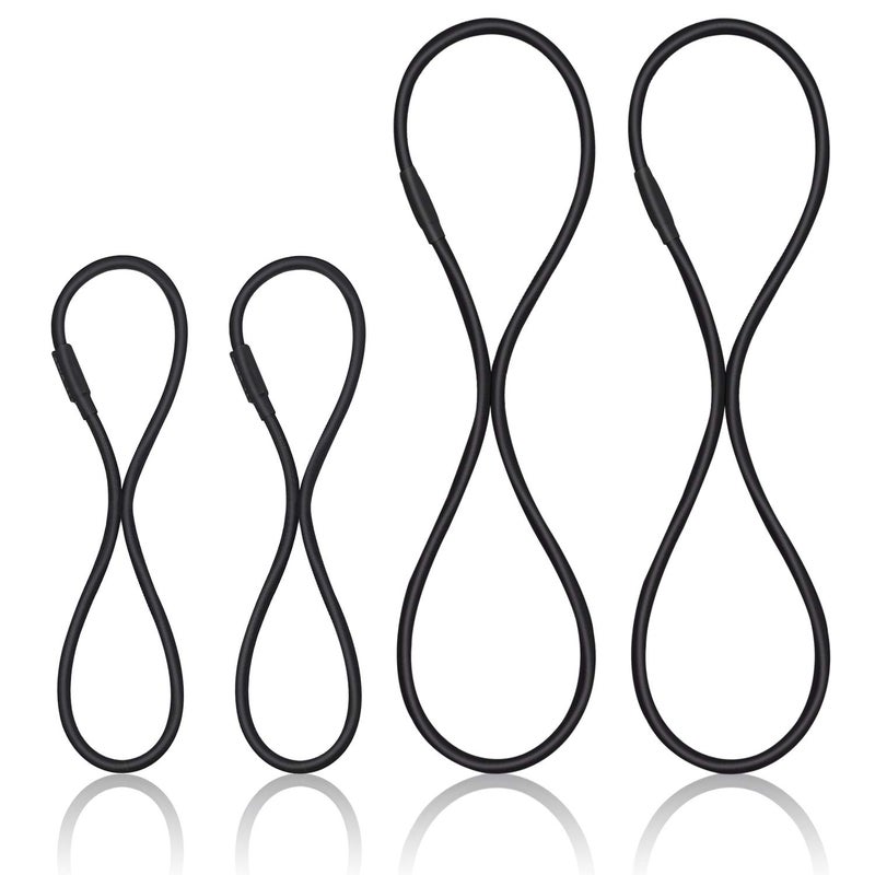 Boseen Universal Elastic Bands Replacement, Anti-aging Rubber Ring for Microphone Shock Mount Holder Clamp Clip, Set of 4 (Black) - Image 1